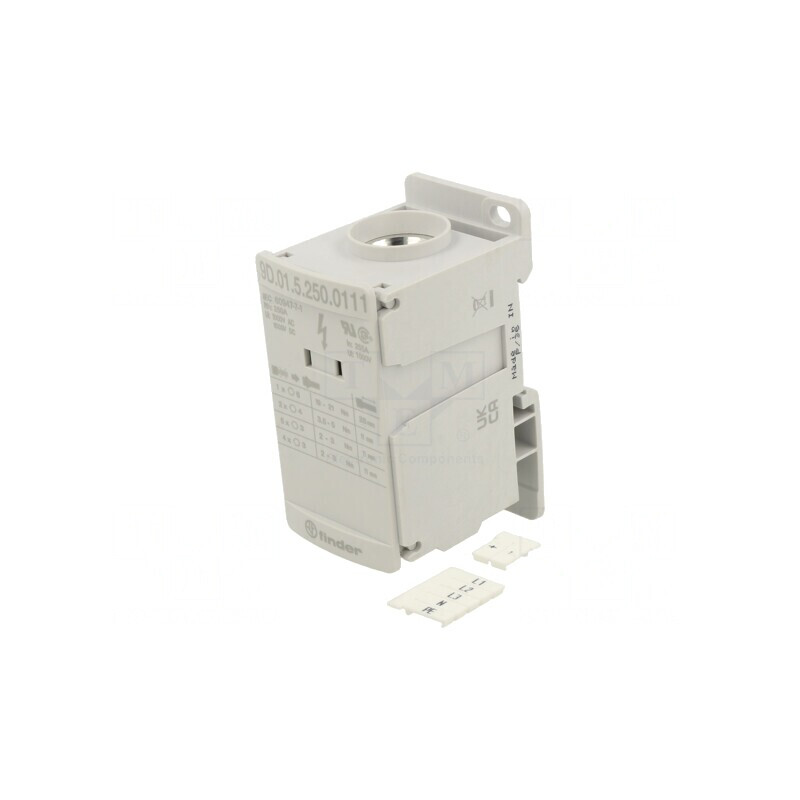 Bloc de distribuție gri 1 pistă 12 borne TS35 | Electronic-mag.ro | Componente Electronice
