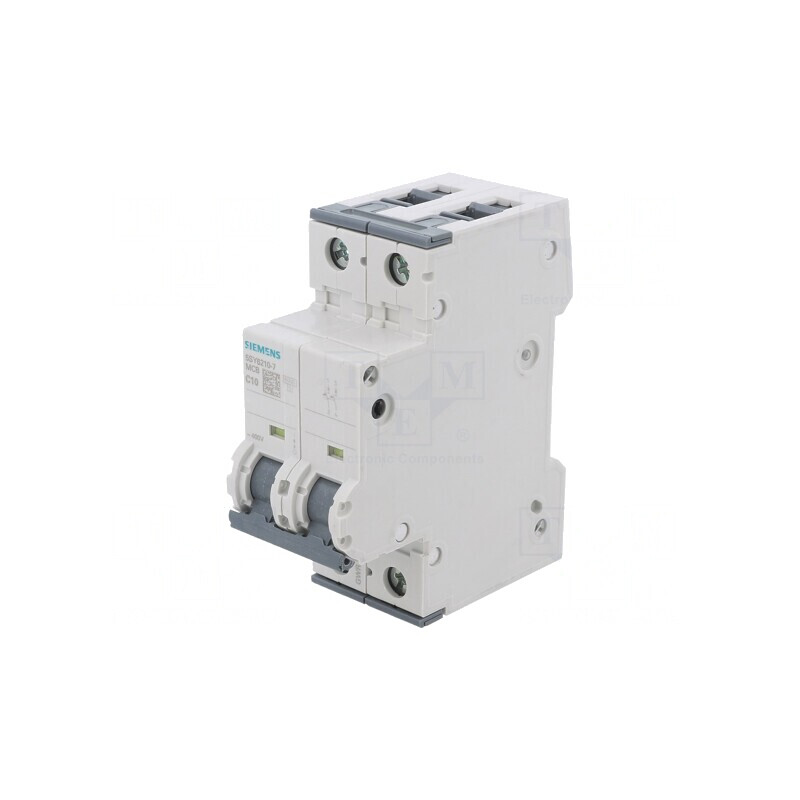 Întrerupător de Supracurent 10A 2P 6kA 230/400VAC | Electronic-mag.ro | Componente Electronice
