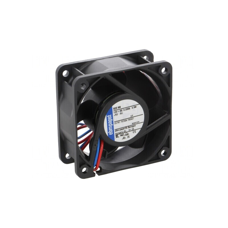 Ventilator axial 12V DC 60x60x25mm 56m3/h 43dBA cu bilă | Electronic-mag.ro | Componente Electronice