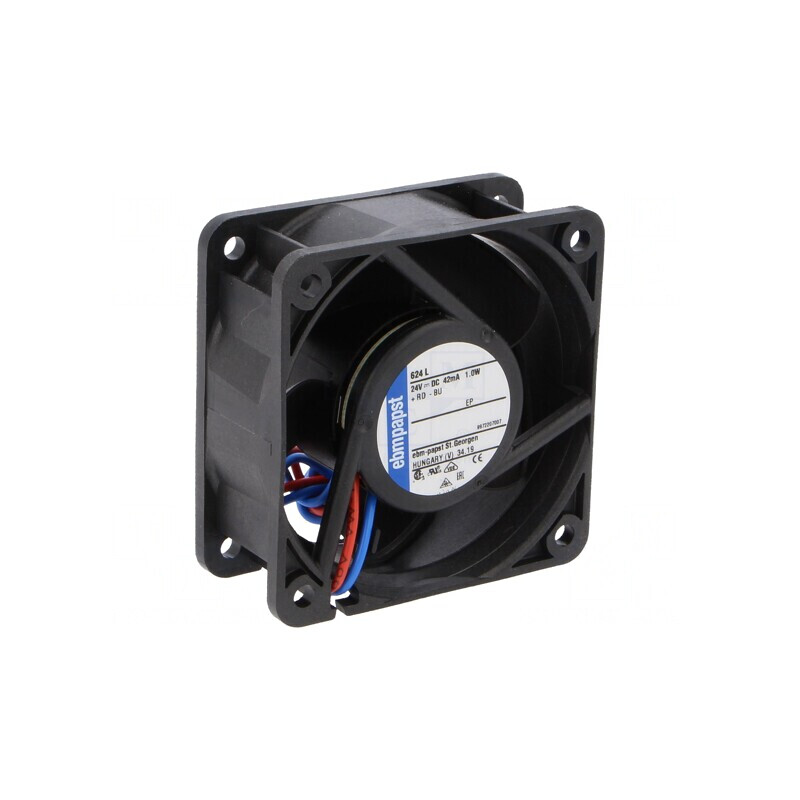 Ventilator DC Axial 24V 60x60x25mm 21m3/h 20dBA | Electronic-mag.ro | Componente Electronice