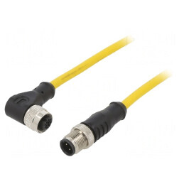 Cablu de Conectare M12 4 PIN 10m 250VAC 4A PVC IP68