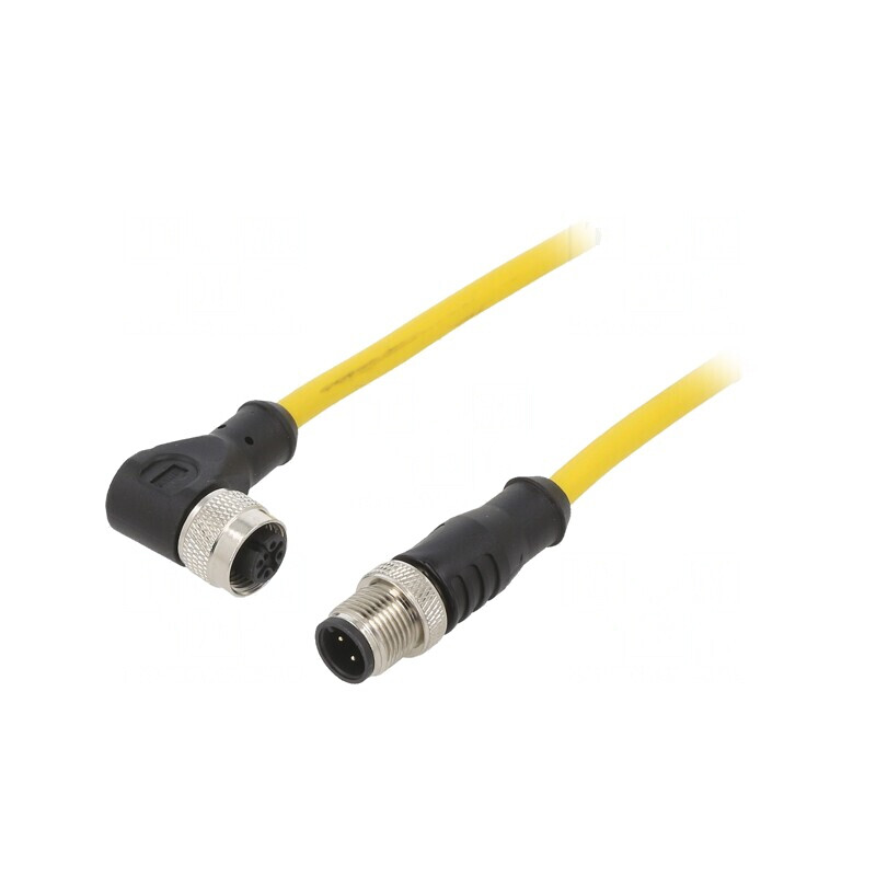 Cablu de Conectare M12 4 PIN 10m 250VAC 4A PVC IP68 | Electronic-mag.ro | Componente Electronice