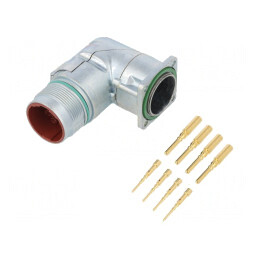 Conector M23 8P 90° Crimpat Aurit | Electronic-mag.ro | Componente Electronice