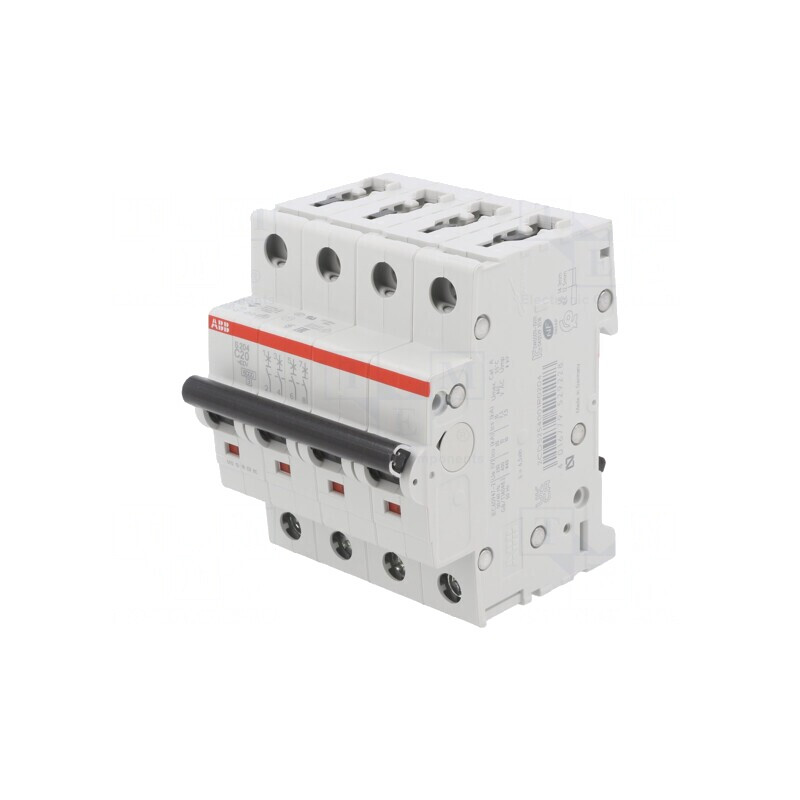 Întrerupător de supracurent 20A 4P 6kA 230/400V | Electronic-mag.ro | Componente Electronice