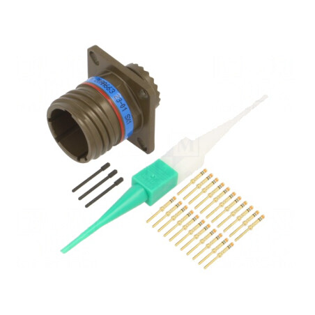 Conector militar dimensiune 13 MIL-DTL-38999 Series III oliv | Electronic-mag.ro | Componente Electronice