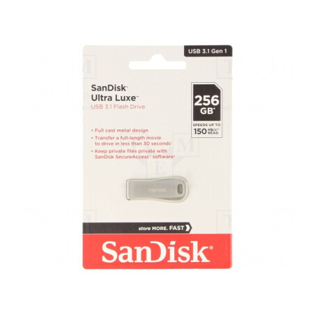 Stick USB 3.2 256GB Argintiu Ultra Luxe | Electronic-mag.ro | Componente Electronice