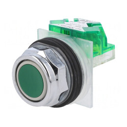 Comutator apăsare 30mm 1 NO verde | Electronic-mag.ro | Componente Electronice