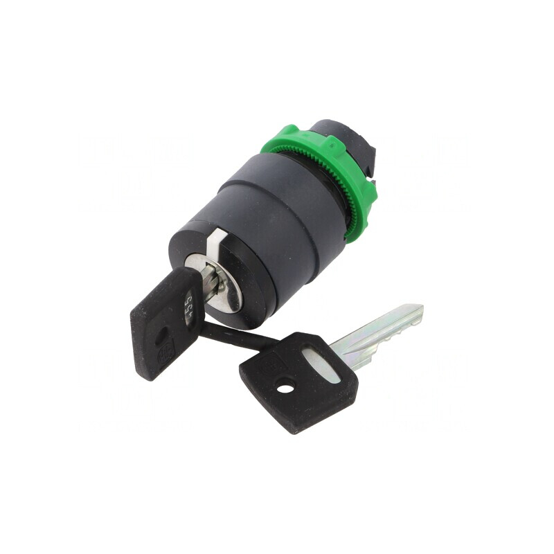 Comutator Rotativ cu Cheie 22mm Negru ZB5AG7 | Electronic-mag.ro | Componente Electronice