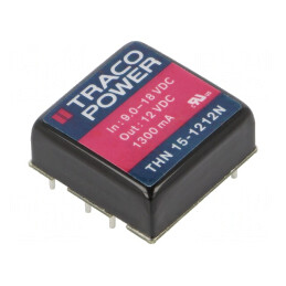 Convertor DC/DC 15W 9-18V la 12V 1.3A THN 15-1212N | Electronic-mag.ro | Componente Electronice