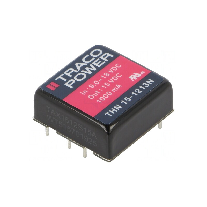 Convertor DC/DC 15W 9-18V la 15V 1A THN 15-1213N | Electronic-mag.ro | Componente Electronice Convertor DC/DC 15W 9-18V la 15V 1A THN 15-1213N | Electronic-mag.ro | Componente Electronice