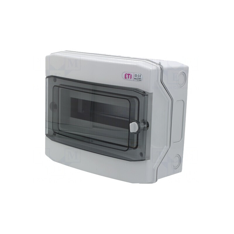 Carcasă IP65 Gri Deschis pentru Aparatură Modulară 12 Module | Electronic-mag.ro | Componente Electronice