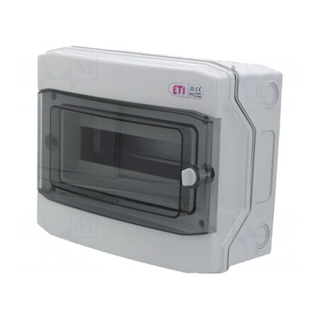 Carcasă IP65 Gri Deschis pentru Aparatură Modulară 12 Module | Electronic-mag.ro | Componente Electronice