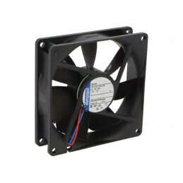 Ventilator: DC | axial | 12VDC | 92x92x25mm | 84m3/h | 32dBA | cu bilă | 