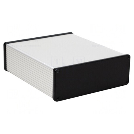 Carcasă Aluminiu Gri cu Panou 191x220x66 mm | Electronic-mag.ro | Componente Electronice