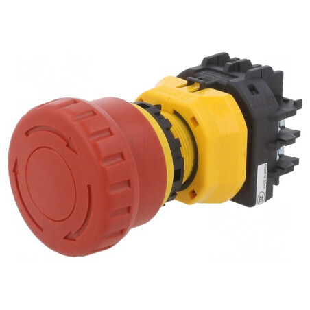 Comutator de Siguranță Roșu 22mm NC x2 NO x2 IP65 | Electronic-mag.ro | Componente Electronice