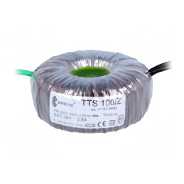 Transformator toroidal 100VA 230V 36V 2,77A cabluri | Electronic-mag.ro | Componente Electronice