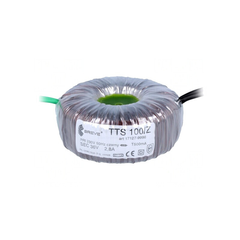 Transformator toroidal 100VA 230V 36V 2,77A cabluri | Electronic-mag.ro | Componente Electronice