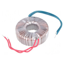 Transformator toroidal 100VA 230V 15V 6.66A cu cabluri