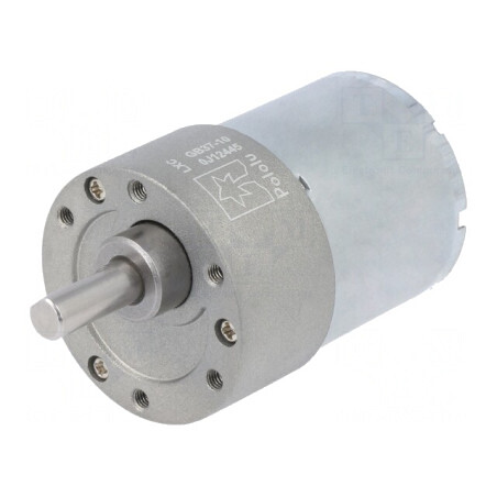 Motor DC cu Transmisie 12V 5,5A Ax Crestătură D 65mNm 10:1 Metal | Electronic-mag.ro | Componente Electronice