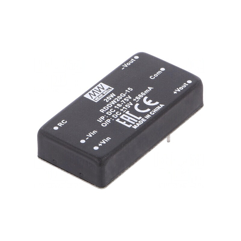 Convertor DC/DC 20W 18-75V la ±15V | Electronic-mag.ro | Componente Electronice