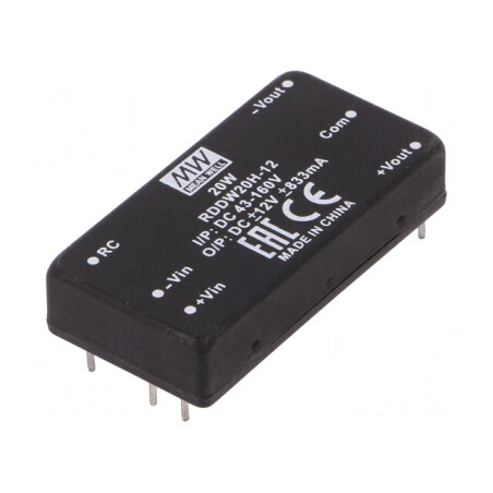 Convertor DC/DC 20W 43-160V la 12V/-12V | Electronic-mag.ro | Componente Electronice