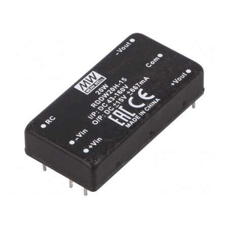 Convertor DC/DC 20W 43-160V la 15V/-15V | Electronic-mag.ro | Componente Electronice