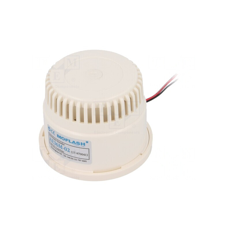 Semnalizator Acustic Buzer 6-28VDC 100dB IP30 Ø83x67mm | Electronic-mag.ro | Componente Electronice