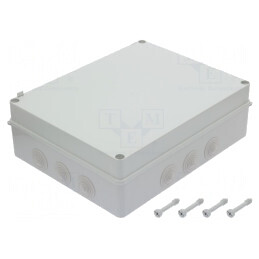 Cutie de conexiuni IP65 gri 300x380x120mm S-BOX 706 | Electronic-mag.ro | Componente Electronice