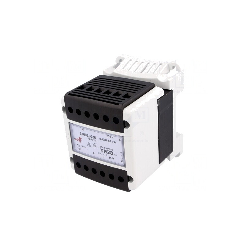 Transformator de Alimentare 63VA 230VAC 24V cu Bandă de Cleme | Electronic-mag.ro | Componente Electronice