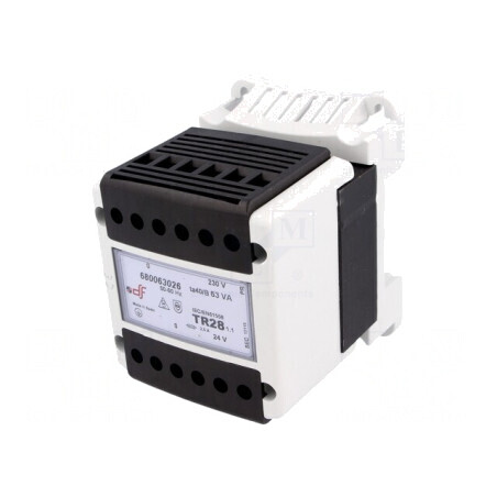 Transformator de Alimentare 63VA 230VAC 24V cu Bandă de Cleme | Electronic-mag.ro | Componente Electronice