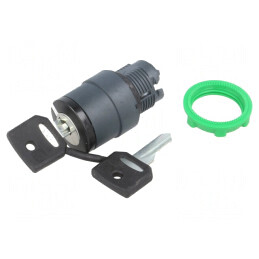 Comutator rotativ cu cheie 22mm negru ZB5AG6 | Electronic-mag.ro | Componente Electronice