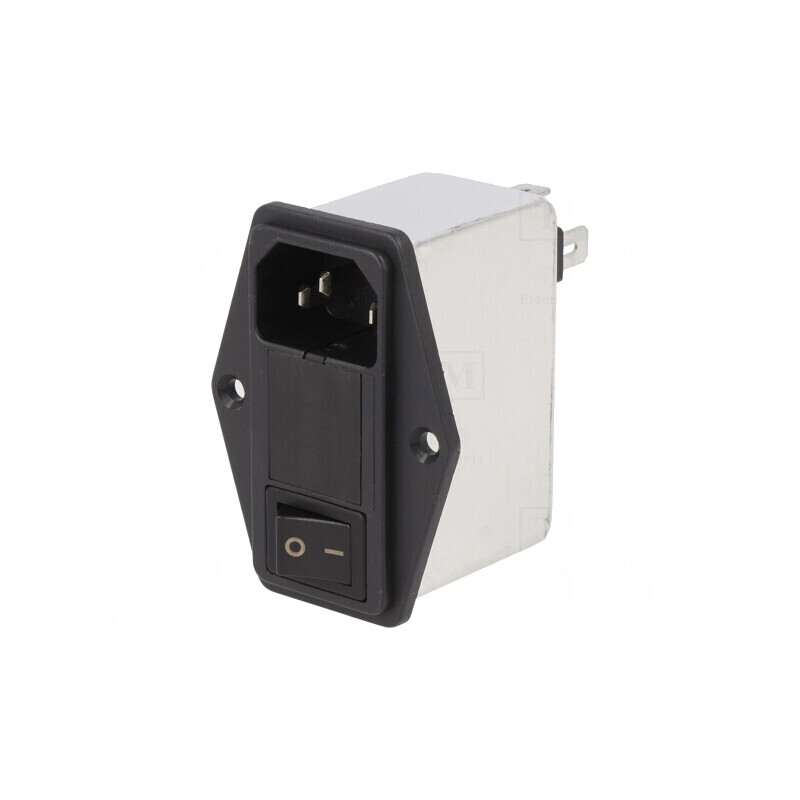 Conector Alimentare AC IEC 60320 4A 250V 4.2mH | Electronic-mag.ro | Componente Electronice