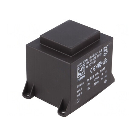 Transformator încapsulat 50VA 230VAC 12V 2083mA | Electronic-mag.ro | Componente Electronice