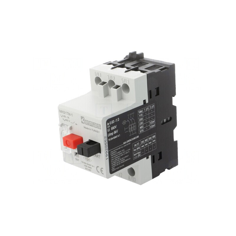 Întrerupător Motor Șină DIN 0,63-1A IP40 -5÷40°C | Electronic-mag.ro | Componente Electronice