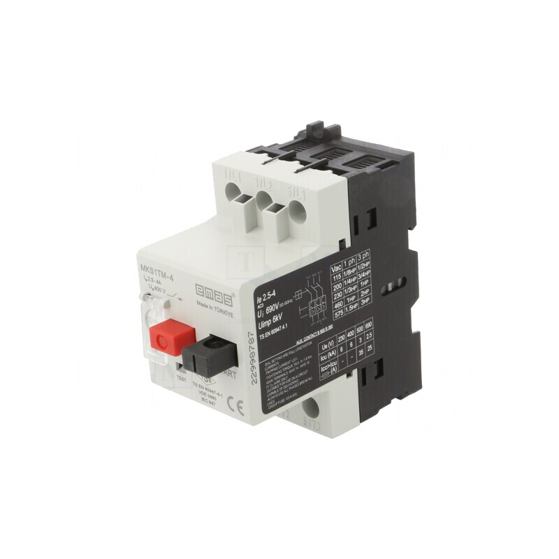 Întrerupător Motor pentru Șină DIN 2.5-4A IP40 | Electronic-mag.ro | Componente Electronice
