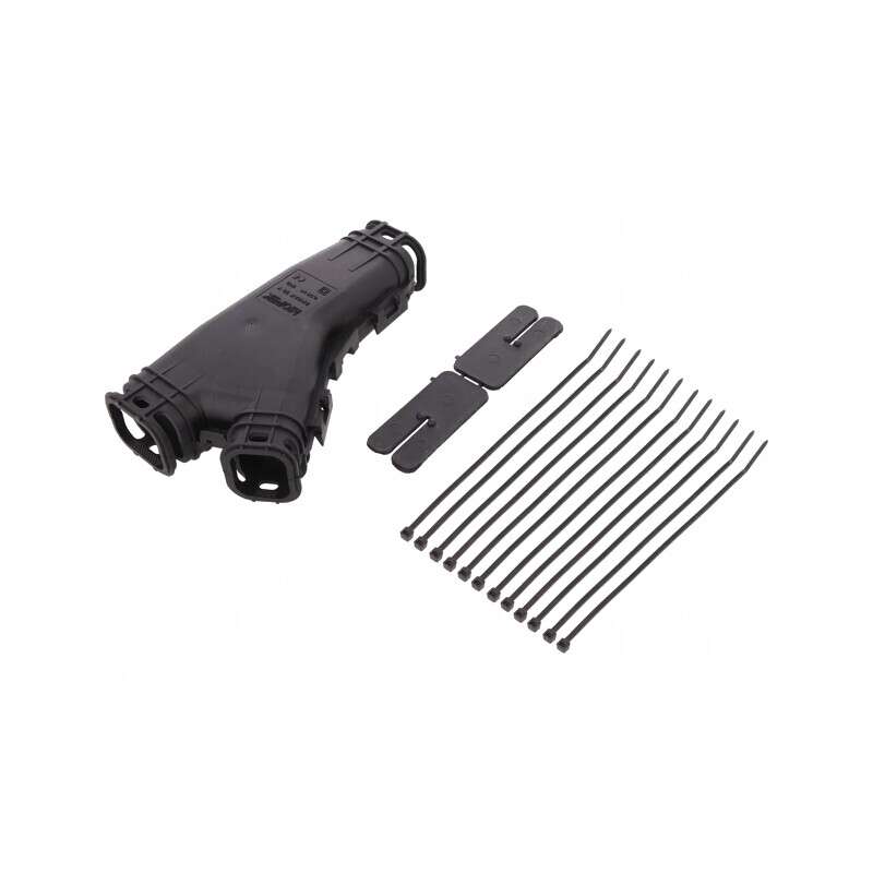 Mufă cu Gel Neagră IP68 220mm Polipropilenă | Electronic-mag.ro | Componente Electronice
