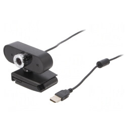 Webcam USB Full HD 1080p Neagră 1,45m | Electronic-mag.ro | Componente Electronice