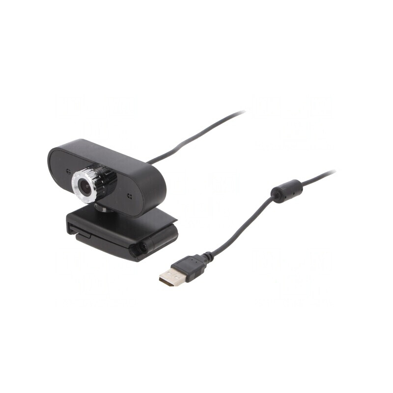 Webcam USB Full HD 1080p Neagră 1,45m | Electronic-mag.ro | Componente Electronice