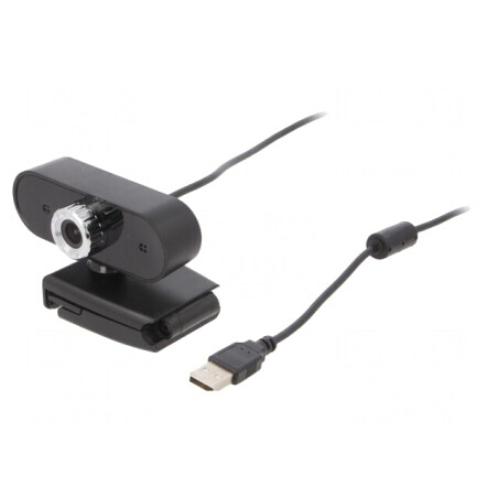 Webcam USB Full HD 1080p Neagră 1,45m | Electronic-mag.ro | Componente Electronice