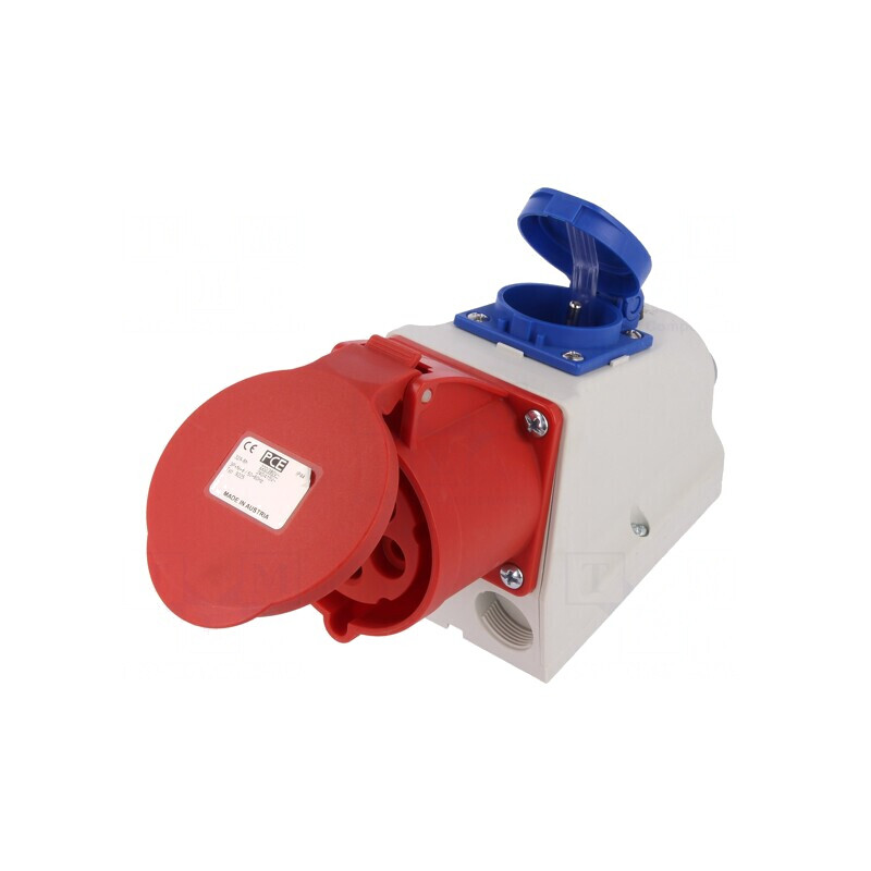 Conector Alimentare AC Trifazat 32A 400V IP44 Soclu Mamă | Electronic-mag.ro | Componente Electronice