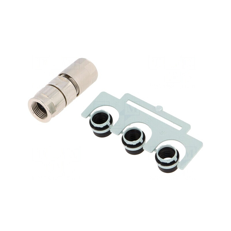 Mufă M12 8 PIN mamă pe cablu crimpat drept | Electronic-mag.ro | Componente Electronice
