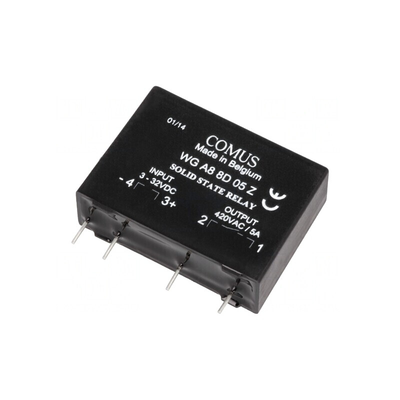 Releu Semiconductor 1-Fazat 3÷32VDC 5A 24÷420VAC | Electronic-mag.ro | Componente Electronice