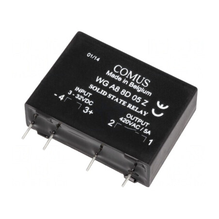 Releu Semiconductor 1-Fazat 3÷32VDC 5A 24÷420VAC | Electronic-mag.ro | Componente Electronice