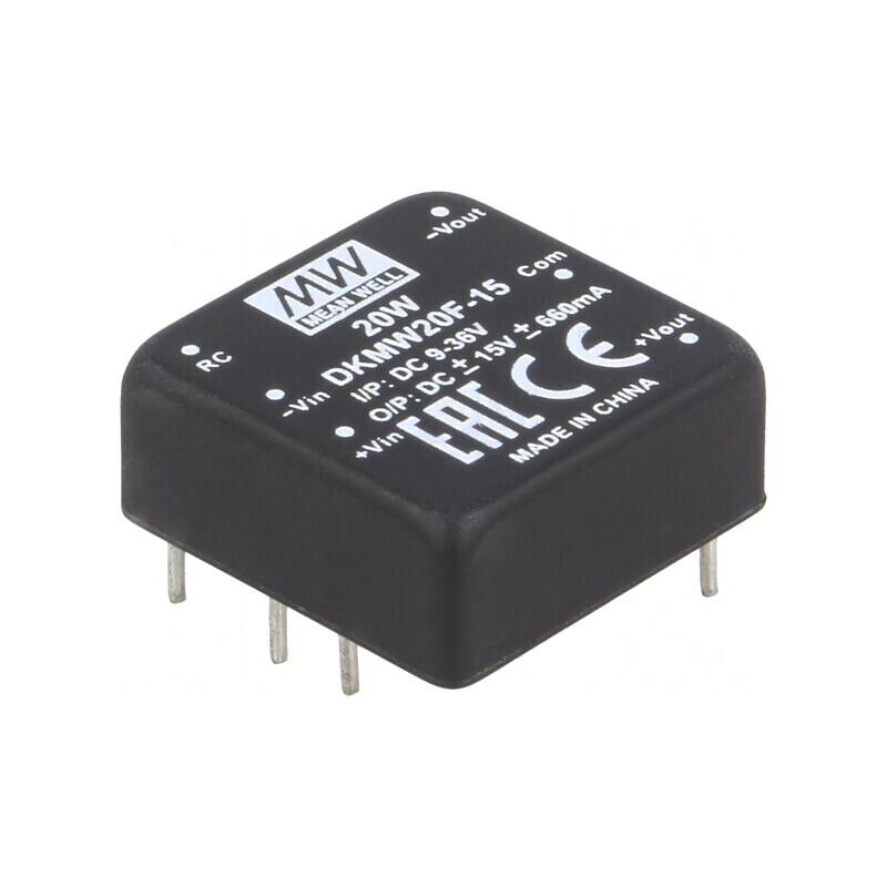 Convertor DC/DC 20W 9-36V la ±15V THT | Electronic-mag.ro | Componente Electronice Convertor DC/DC 20W 9-36V la ±15V THT | Electronic-mag.ro | Componente Electronice
