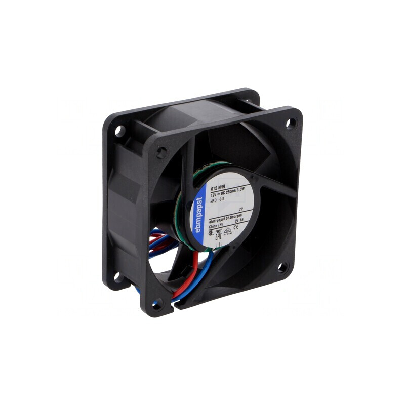 Ventilator axial 12V DC 60x60x25mm 56m³/h 43dBA cu bilă | Electronic-mag.ro | Componente Electronice