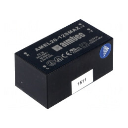 Convertor AC/DC 20W 12VDC AMEL20-12SMAZ | Electronic-mag.ro | Componente Electronice