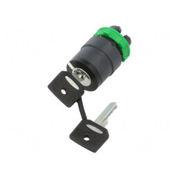 Comutator rotativ cu cheie 22mm 2 poziții negru ZB5AG8 | Electronic-mag.ro | Componente Electronice