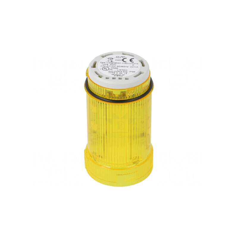 Semnalizator LED Galben 24V IP66 Ø40x77mm | Electronic-mag.ro | Componente Electronice