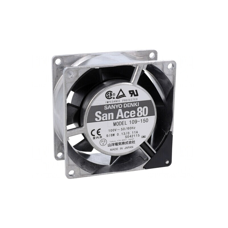Ventilator AC axial 80x80x38mm 54m3/h 35dBA 100VAC | Electronic-mag.ro | Componente Electronice