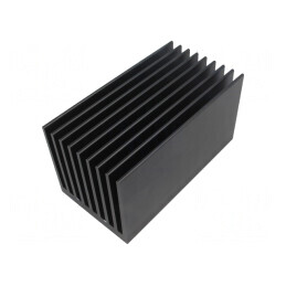 Radiator extrudat cu aripioare negru 150x80x80 mm | Electronic-mag.ro | Componente Electronice